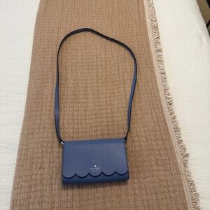 Kate Spade Navy Crossbody Bag with Scallop Detail